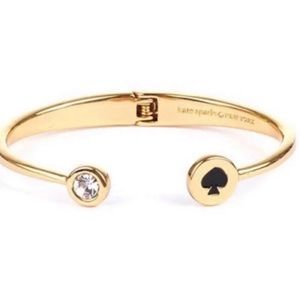 Kate Spade spot the spade hinged bracelet black
